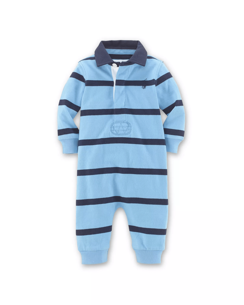 Ralph Lauren Boys' Rugby Stripe Coverall - Baby